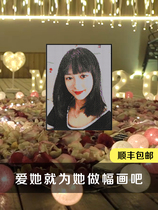 Bao Bei Nail Picture Picture Diy Photo Customized Solid Wood Photo Frame Creative Making Press Pin Drawing Gift