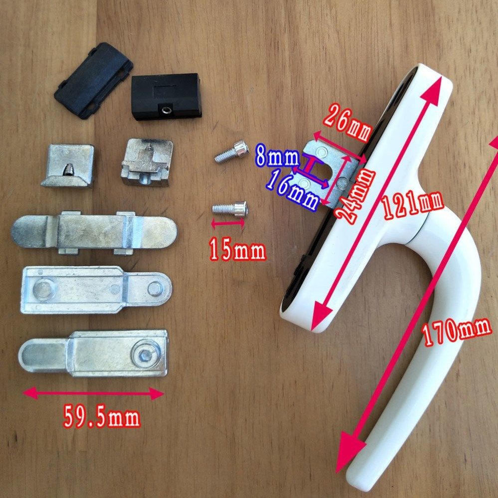 Broken bridge aluminum doors and windows hardware accessories handle flat open handle door lock handle two-way aluminum alloy doors and windows broken bridge plastic steel