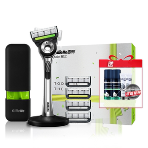 圣诞礼盒吉列极光刀手动剃须刀刮胡刀头非吉利送男友剃须礼盒