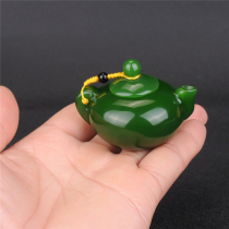 Jade Fingyuan Jade Jade Jade Jasper Hand Pot Pieces Spinach Green Jasper Jug Hand Play Pieces Water Jug Small