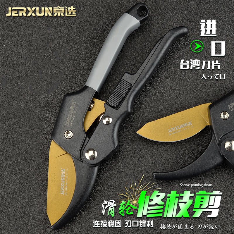 京选园艺剪子园林修枝剪刀果树强力修剪树枝省力修花枝剪五金工具
