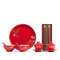 Bowls and chopsticks set wedding bowl constant column dowry bestie wedding gift Chinese tableware gift box for newlyweds