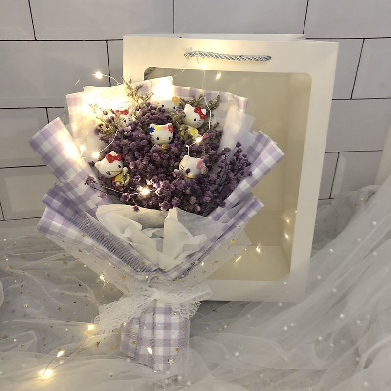 Dry stars bouquet Doraemon Everlasting flowers Creative flowers lovely girlfriend birthday gift