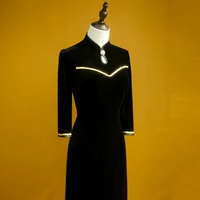 441 Бархат черного золота