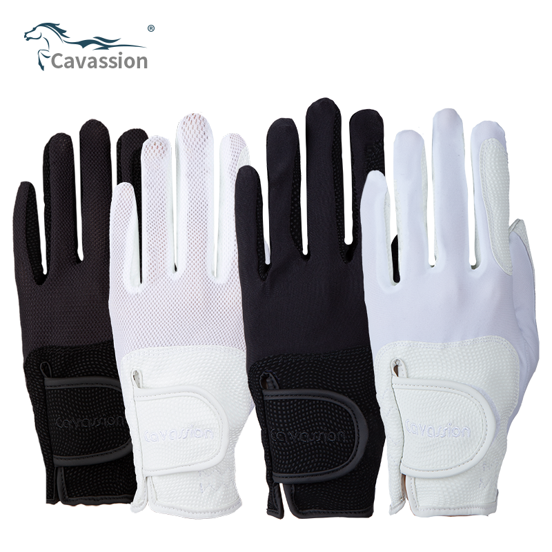 Cavassion 乗馬用手袋 夏用 ライダー用手袋 乗馬 子供用 大人用 乗馬用手袋 滑り止め 耐摩耗性