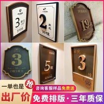  Sample custom community house number unit archway floor Archway number plate Building brand Stainless steel acrylic digital sample