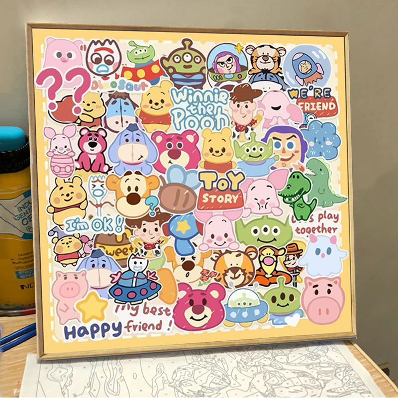 Toys Total Mobilization Cartoon Digital Oil Painting Handmade Diy color Painted Oil Color Filling Paint Hand Painted Healing Department-Taobao