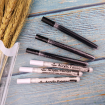 High quality Flysea acrylic marker pen fine word simple round head DIY album hand drawn pen hook edge pen black white