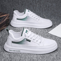 Tide cards 2022 New breathable 100 hitch casual sports flat shoes Summer Asymptomic Genuine Leather Small White Shoes Man