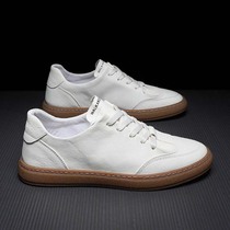 Tide Cards Casual Shoes Men Fall New 2021 Trend 100 Lap Breathable Flat Shoes Sport Genuine Leather Little White Tide Shoes