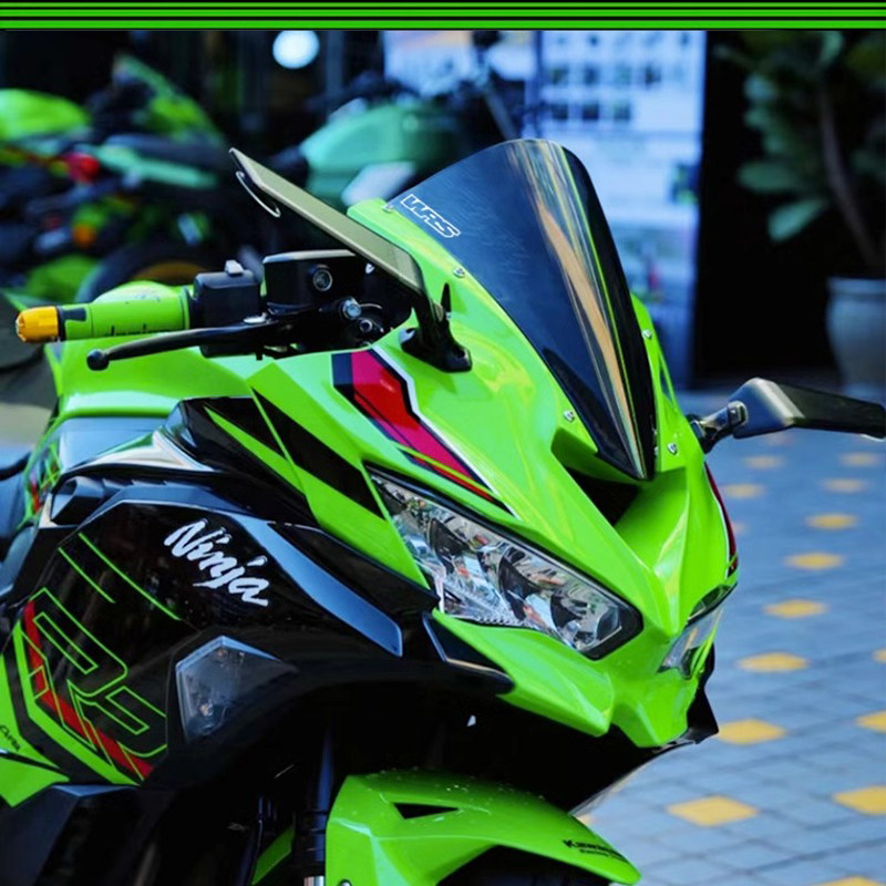 适用川崎忍者ZX4R ZX4RR 风挡加高风挡WRS竞技前挡风板改装导流罩-淘宝网