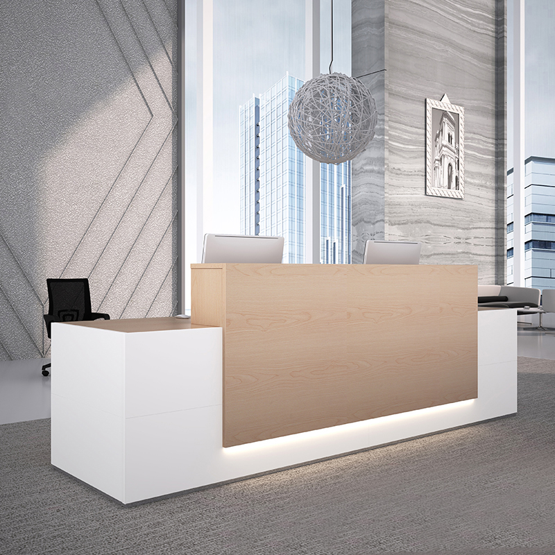 New Front Desk Reception Desk Company Hotel Yingbin Desk Fashion Collection Silver Bar Counter Office Counter Office Counter Office