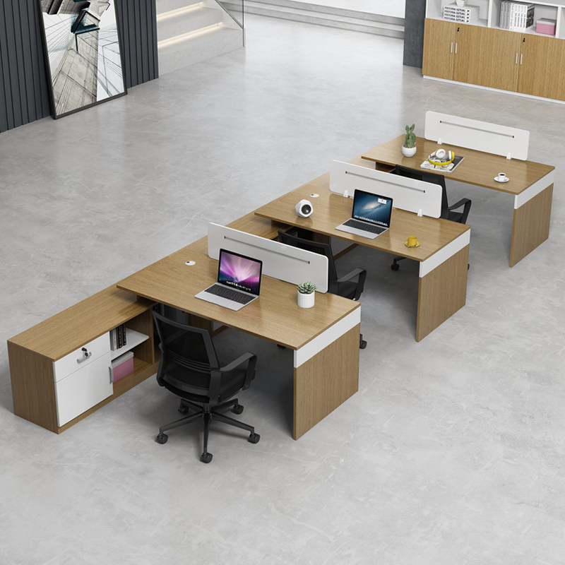 Staff desk 4-6 people screen computer card slot simple table and chair combination office work desk and chair card seat