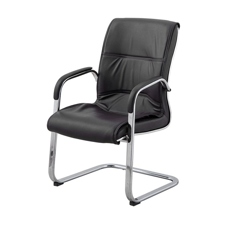 Comfortable office chair conference chair training chair home bow simple leather chair backrest sample house exhibition center reception negotiation chair