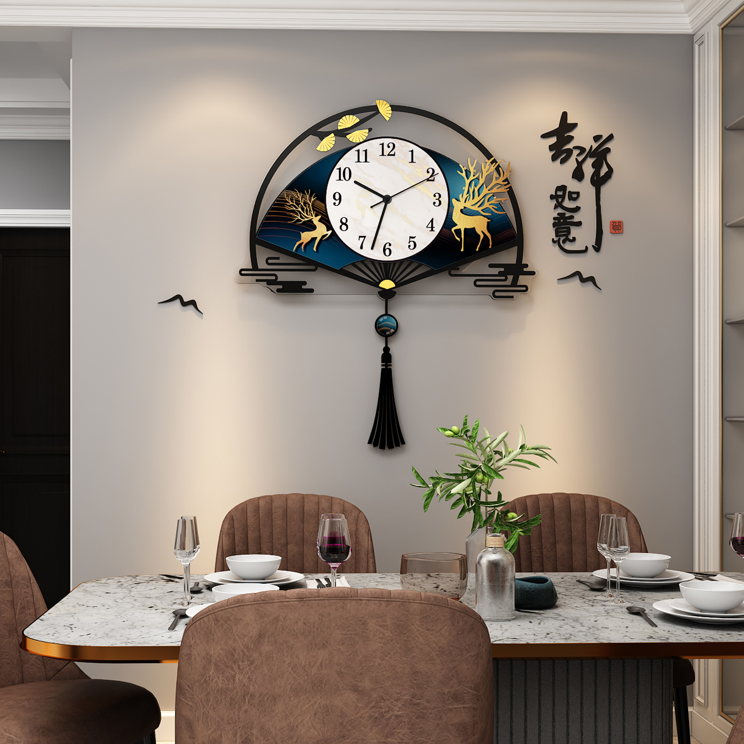 Creative Net Red Clock Brief Modern Light Extravagant Hanging clock Living room Home Fashion hanging wall Art Atmospheric personality hanging clock