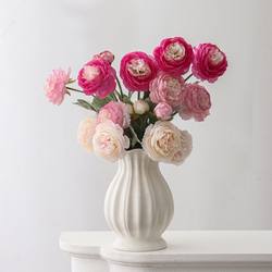 Scandinavian Large White Ceramic Vase, Simple and High-End Decoration, Water-Grown Flowers, Dried Flowers, Desktop Flower Arrangement, Living Room Decorations