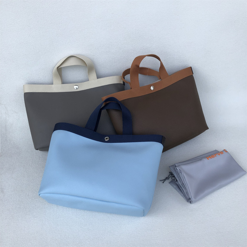 French Niche Herve Chapelier Women's Simple Casual Versatile Handbag Tote Bag