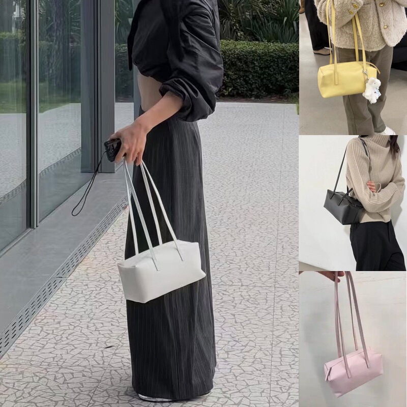 B | Bag Korean Niche Brand Women's Spring/Summer First-Layer Cowhide Shoulder Underarm Small Square Bag Cross-Border Handbag.