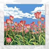 Голубое небо тюльпан