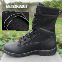 New ultra-light four-season black combat boots breathable high-top mens outdoor waterproof training boots anti-puncture training boots