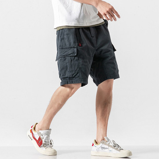LEECKEAN夏季新款男士工装短裤男宽松直筒潮牌百搭休闲中裤五分裤