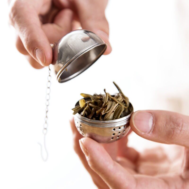 *Home stainless steel tea ball tea filter can be hung tea filter creative tea leakage hot pot seasoning ball filter
