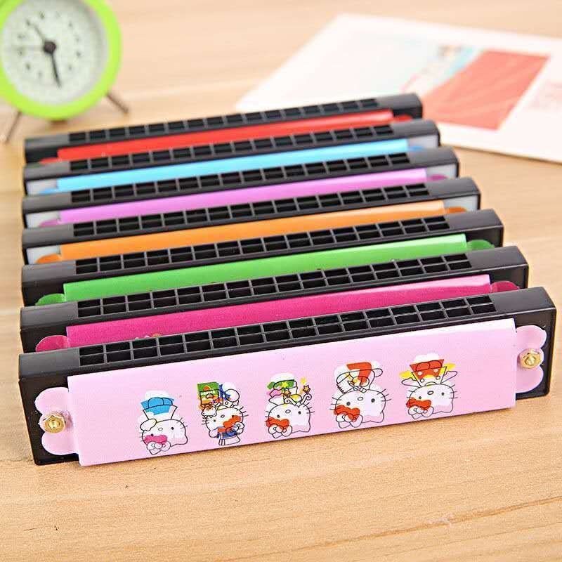 *Children's harmonica toy adult beginner children's musical instrument puzzle beginner cartoon harmonica 16 holes