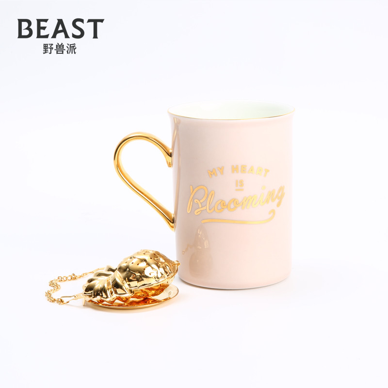 THEBEAST brutalist bone china mug Nordic ins coffee cup with tea leak creative water cup wedding gift