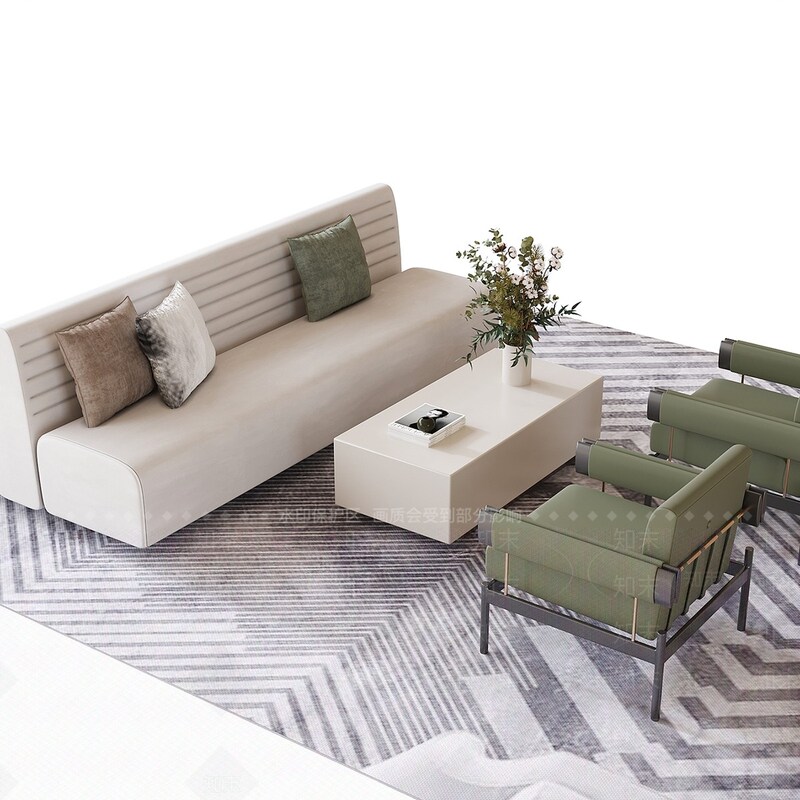 Sofa Set for Sales Office, Italian Minimalist Style, Hotel Clubhouse, Vip Lounge, Rest Area, Model Room, Chaise Lounge