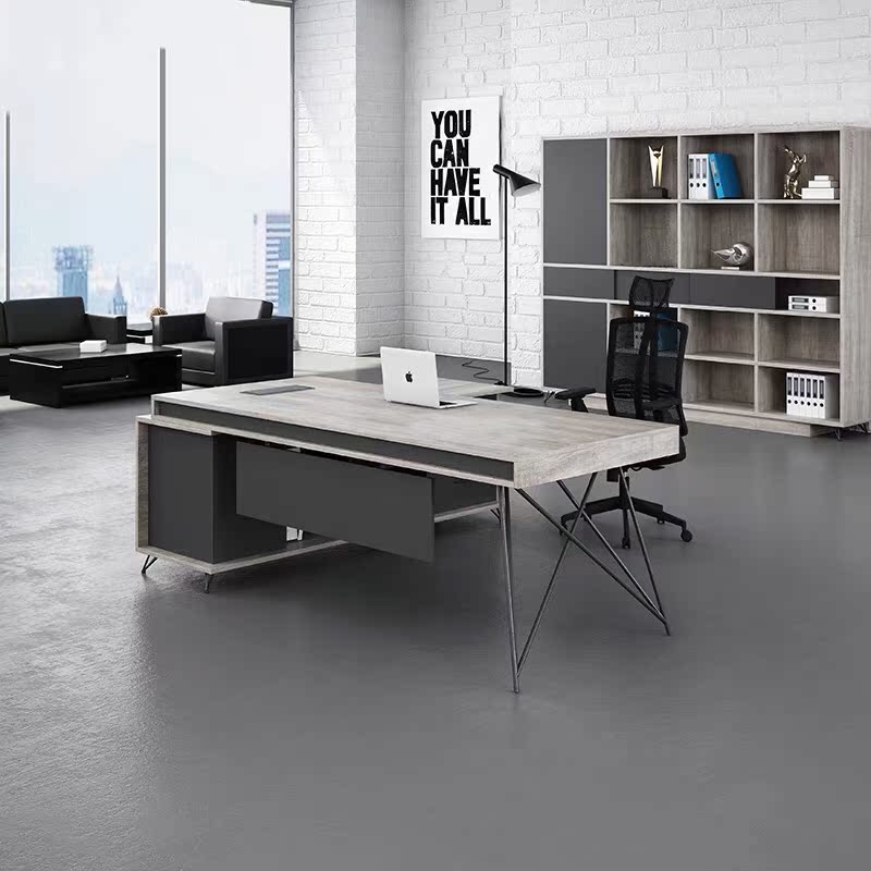 Geometry series boss table, president table, single large table manager, office furniture, table and chair combination