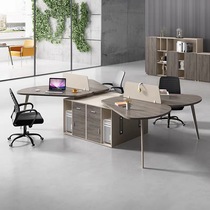 Employee Station Creative Profiled Fashion New Desk Chair Composition 2 Persons 4 Persons Position Financial Office Storage Cabinet