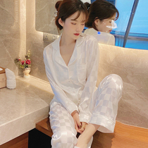 Real Silk Pyjamas Woman 2021 New Spring Autumn Senior Senses Thin Ice Silk Autumn And Winter Two Suits Ladies Home Clothes