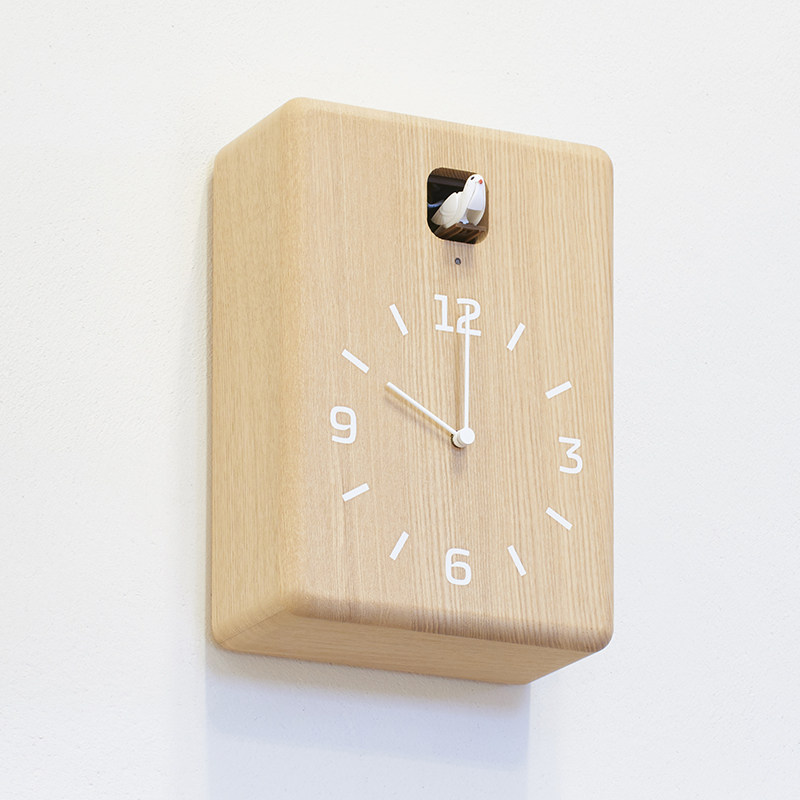 Lemnos Japan imports CUCU cuckoo clock living room children's room cuckoo clock timekeeping solid wood Japanese clock