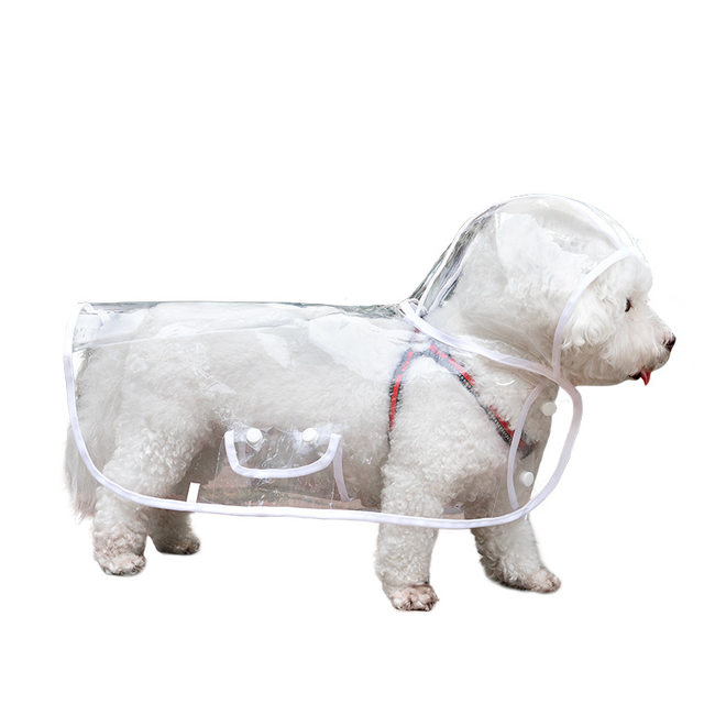 Dog Raincoat Transparent Waterproof Rain Clothes Dog Walking Essential Small and Medium-Sized Dogs Bichon Teddy Rain Poncho Pet Raincoat