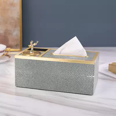 Modern light luxury brass extraction toilet paper storage box home living room dining room home European creative multifunctional tissue box