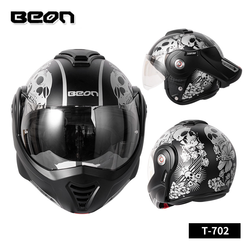 BEON locomotive locomotive helmet men and women uncovered helmet personality full-covering full-helmet universal four seasons