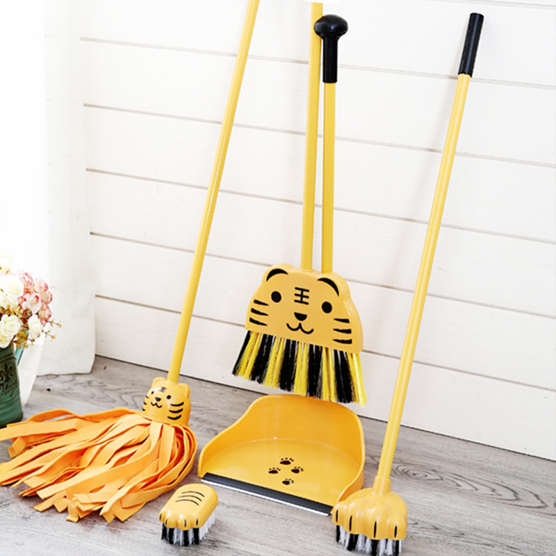 Children's broom set small broom mini cute sweeping cleaning baby toys kindergarten broom mop dustpan