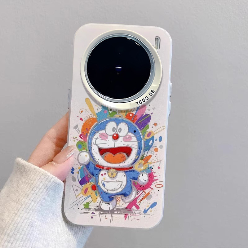 Tuya Doraemon Cat Phone Case Suitable for Vivo X200 Ultra, Stylish X200S Creative Female Case, X100/90 Fresh Style, S30/20 Large Hole Anti-Drop, Y300 Pro High-End Feel, Iqoo 13 Cartoon Trendy