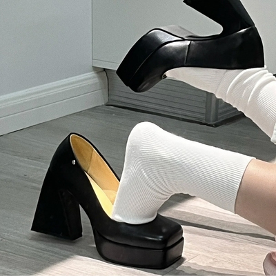 taobao agent Black demi-season footwear high heels, 2022 collection
