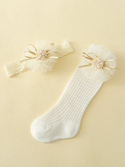 婴儿套装夏季女宝宝蕾丝护囟门发带新生儿周岁满月礼物