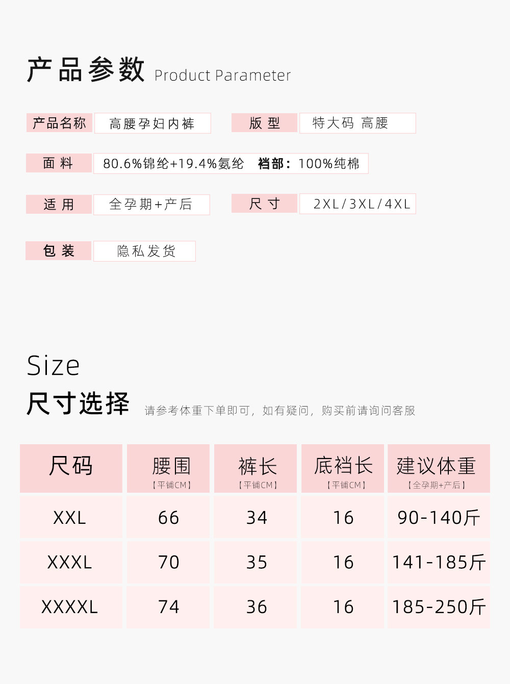 无痕孕妇内裤高腰托腹超大码250斤中晚期孕晚期怀孕期专用三角裤 — 5