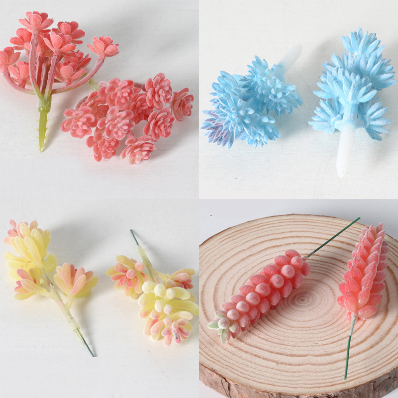 Artificial Succulent Green Plants, Plastic Plants, Flocked Flower Heads, Dollhouse Cactus Potted Plant Combination, Micro Landscape Small Ornaments Artificial Succulent Green Plants, Plastic Plants, Flocked Flower Heads, Dollhouse Cactus Potted Plant Combination, Micro Landscape Small Ornaments