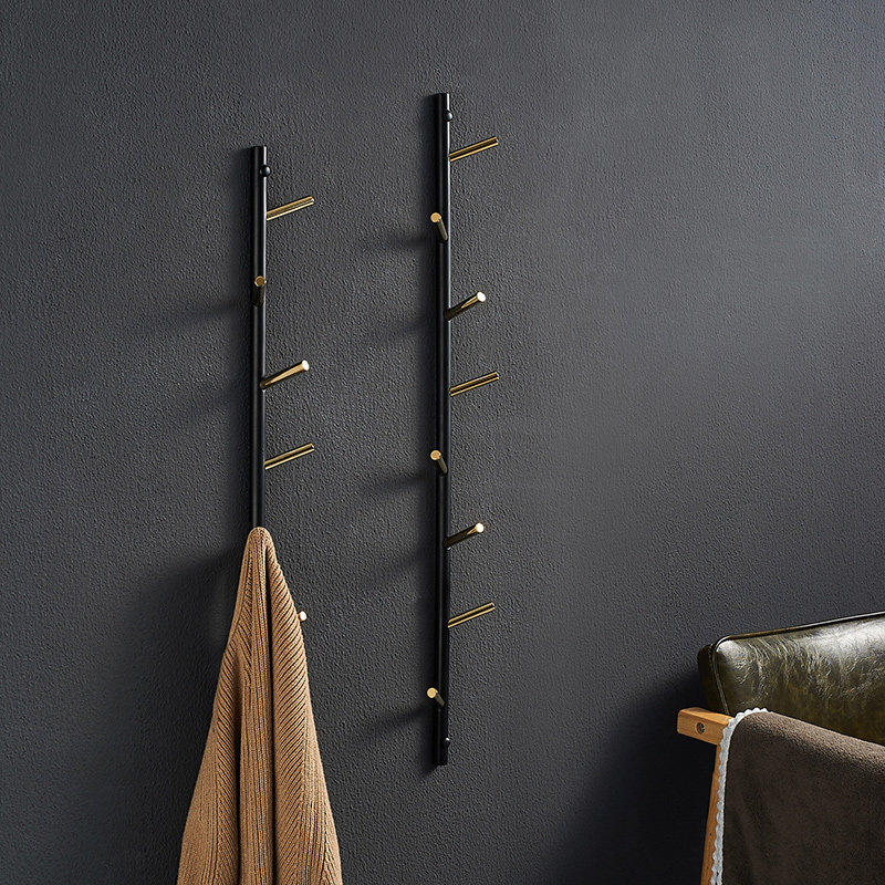 Hanging hanger clothes hat rack All copper creative entrance door wall-mounted Xuanguan bedroom Living room Bathroom Wall Hook Containing Layer Shelf