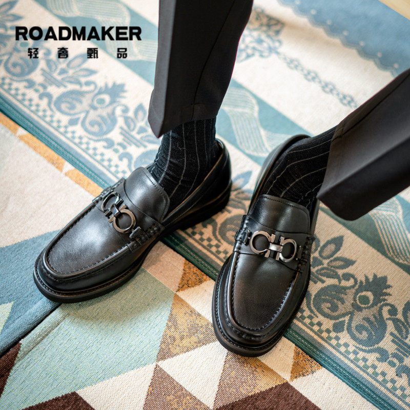 High - end soybean shoes male leather new 454647 size leisure shoes high - grade soft sole shoes