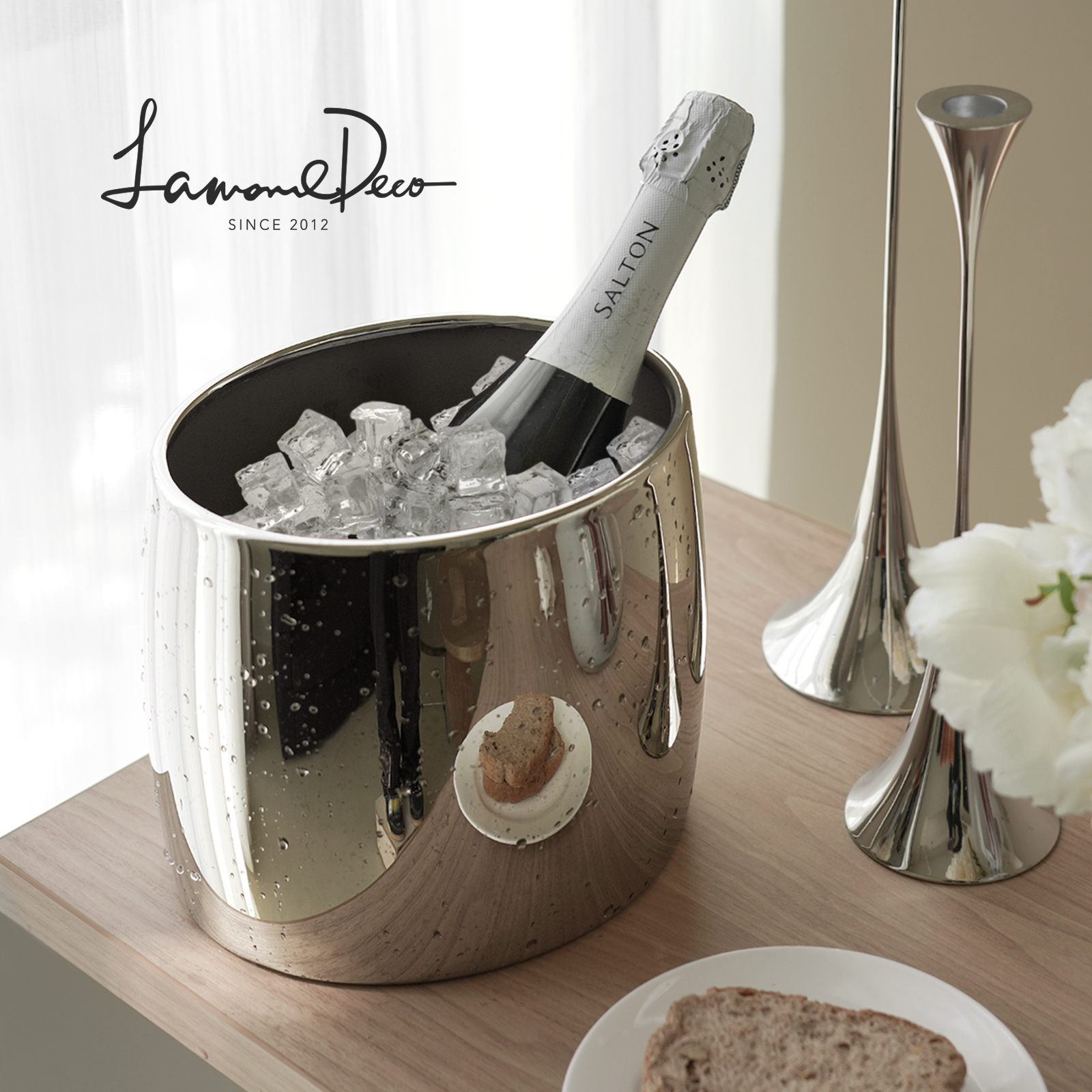 LamomeDeco 北欧風ステンレス製アイスバケツ シャンパンバケツ 赤ワイン 冷えたビール 濃厚アイスワインバケツ 高級