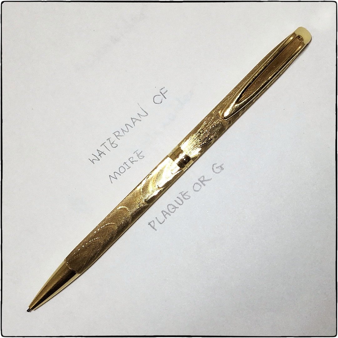 法国制造 WATERMAN MOIRE CF 水波纹 镀金铅笔 0.9 旋转出铅
