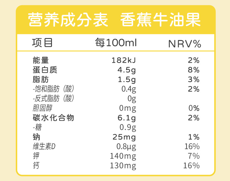 元气森林豆乳香蕉牛油果味250ml*18