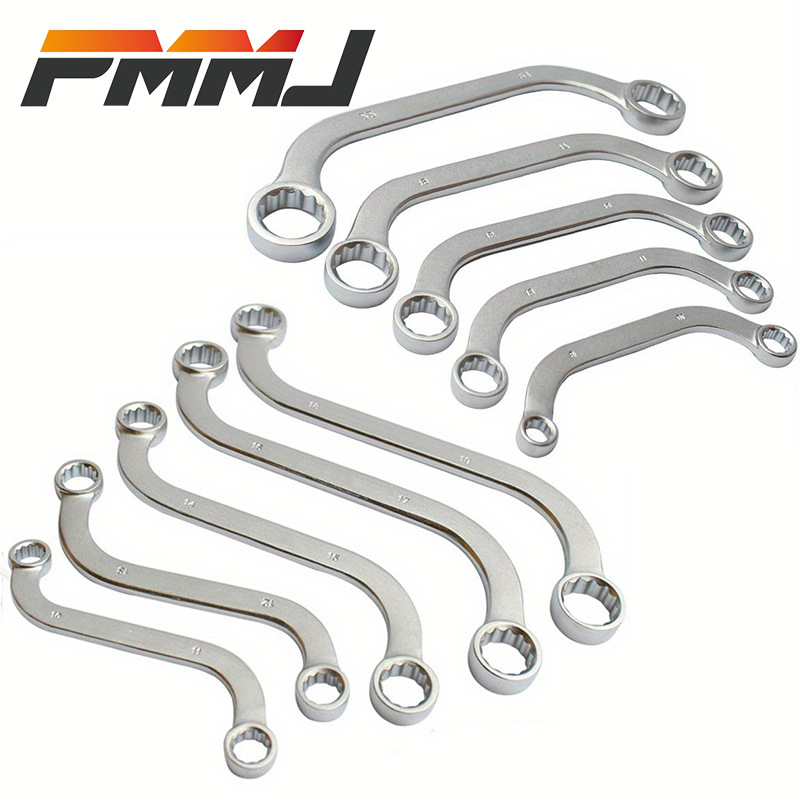 New Pint Plum Wrench Double Head S Type Plum Blossom Wrenches U Type C Type Double Plum Plate Subbend Handle Two-way 5 pieces full suit-Taobao