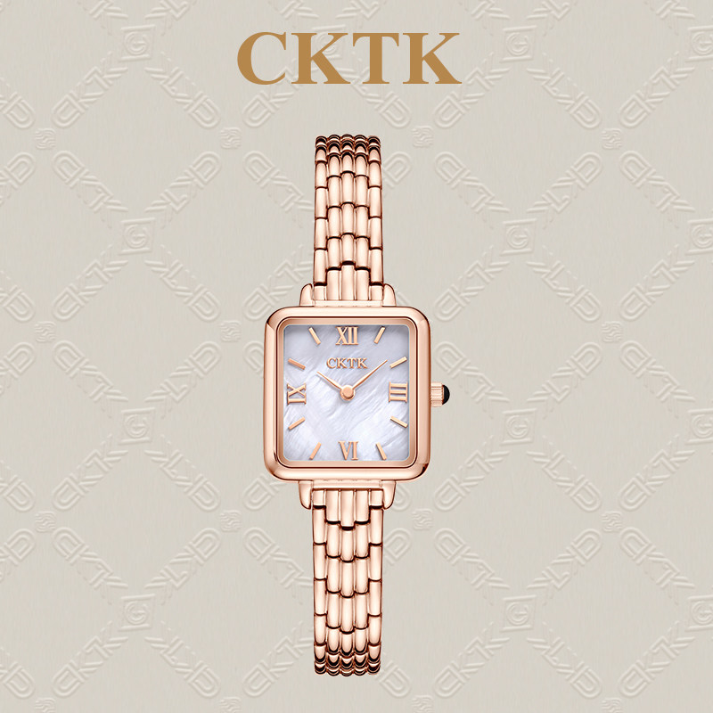 Ennis recommends CKTK watch female 2022 new niche design light luxury fashion simple temperament small green watch