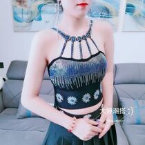 With the drill of the beauty back diamond rose clavicle camisole vest female summer New wear sexy Net red base shirt tide